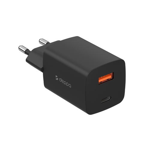 СЗУ Deppa 1USB + Type-C PD 3.0 QC 3.0 45W Gan Black фото 