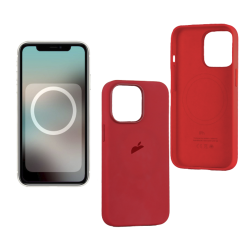 Накладка Goodcom Silicon Case iPhone 13 Pro Max (MagSafe + анимация NFC) Red фото 